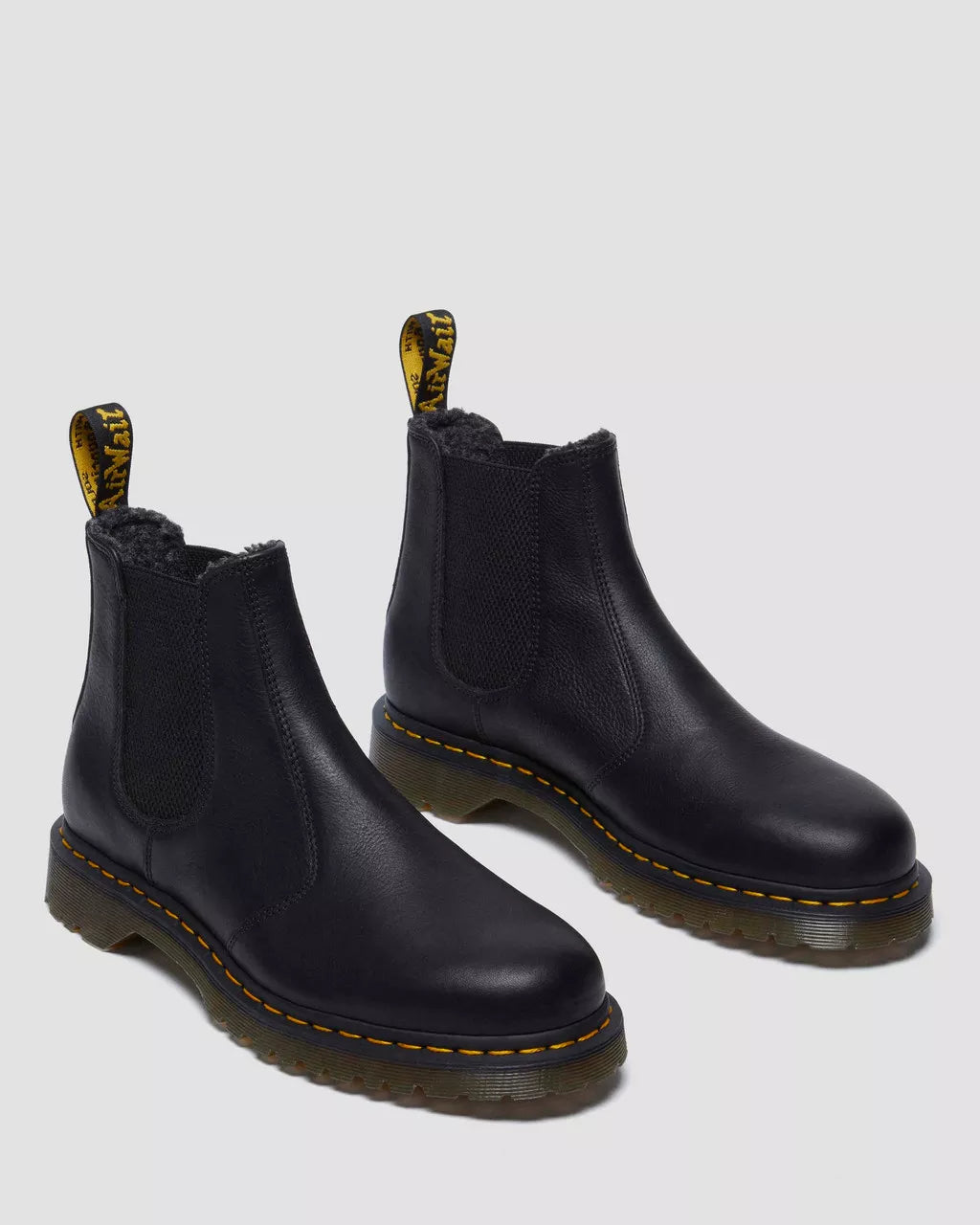 2976 Faux Fur Lined Grizzly Leather Chelsea Boots