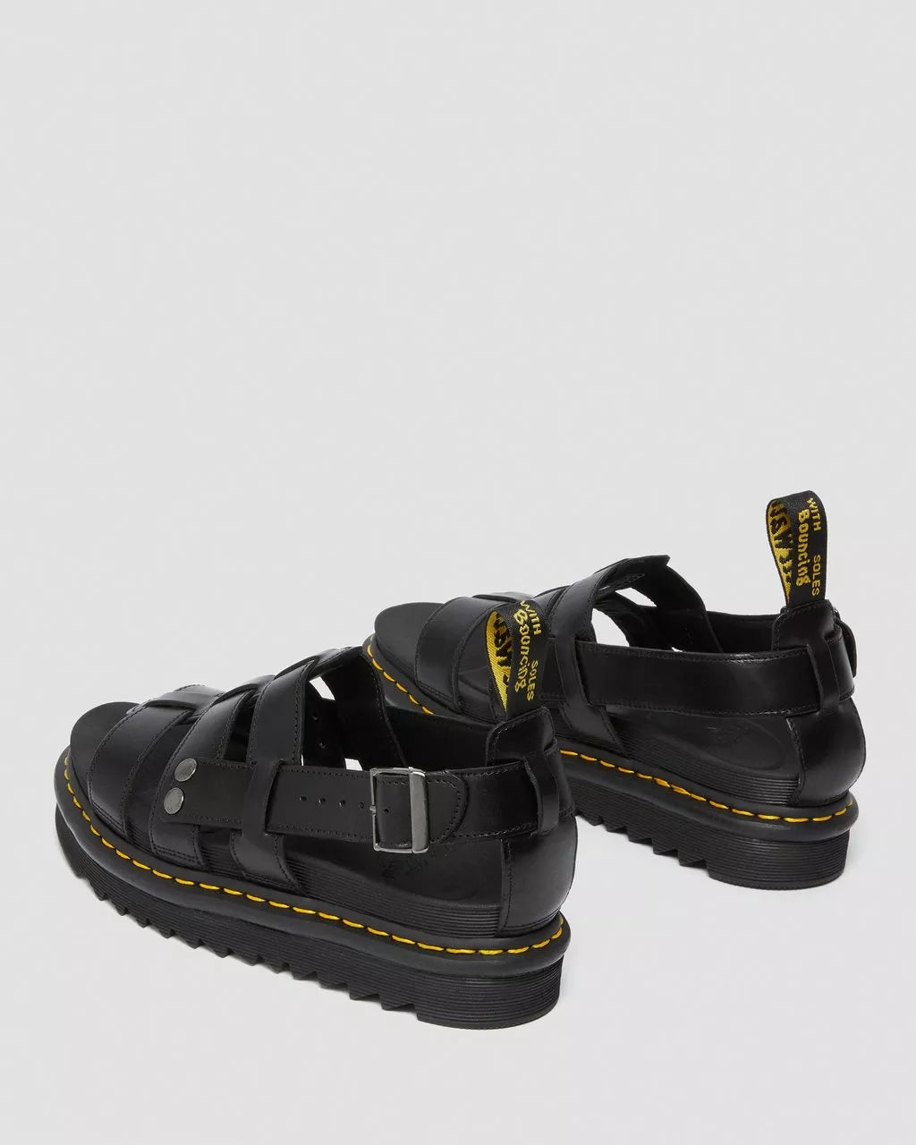 DR MARTENS TERRY LEATHER SANDALS