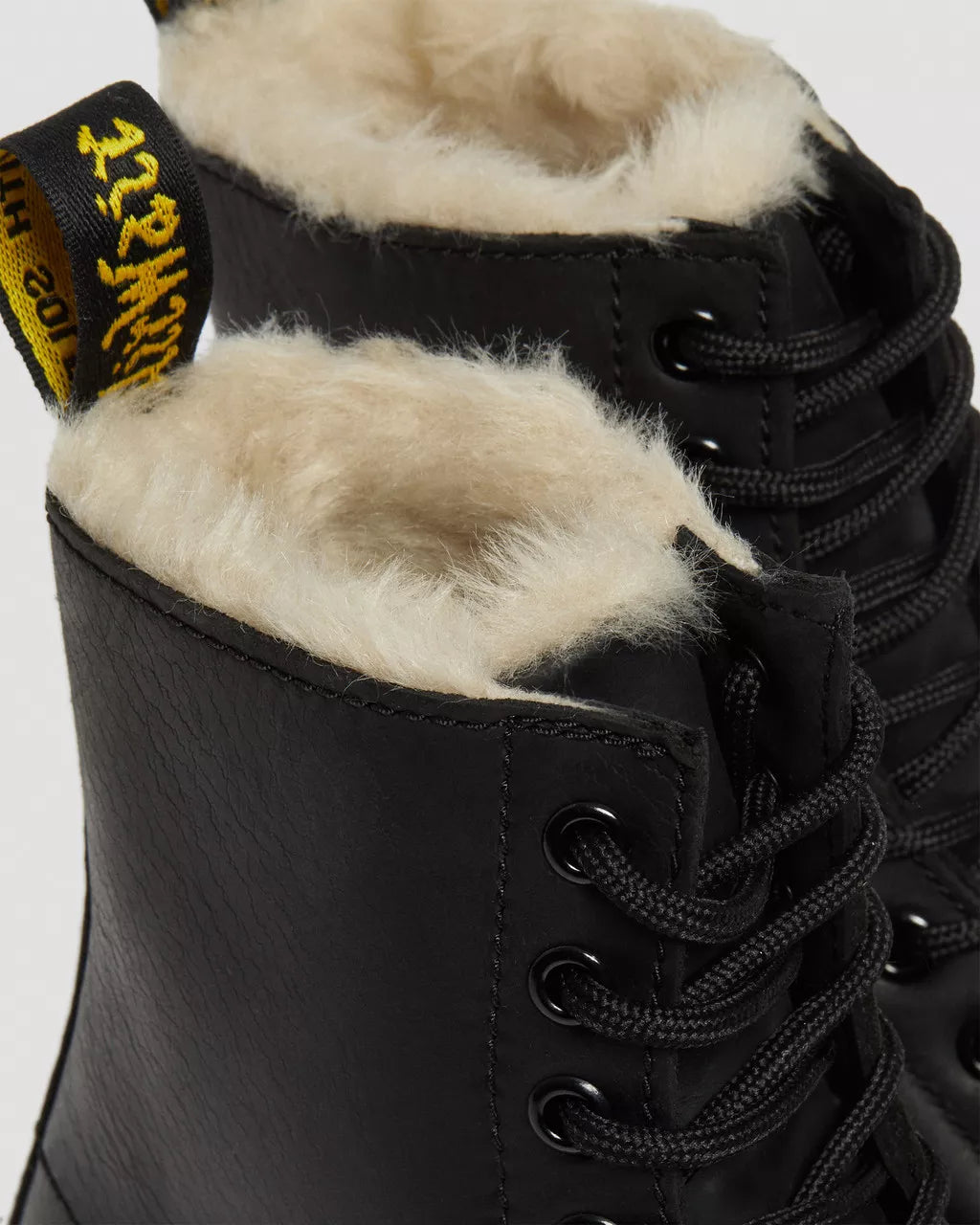 1460 Serena Faux Fur Lined Leather Lace Up Boots