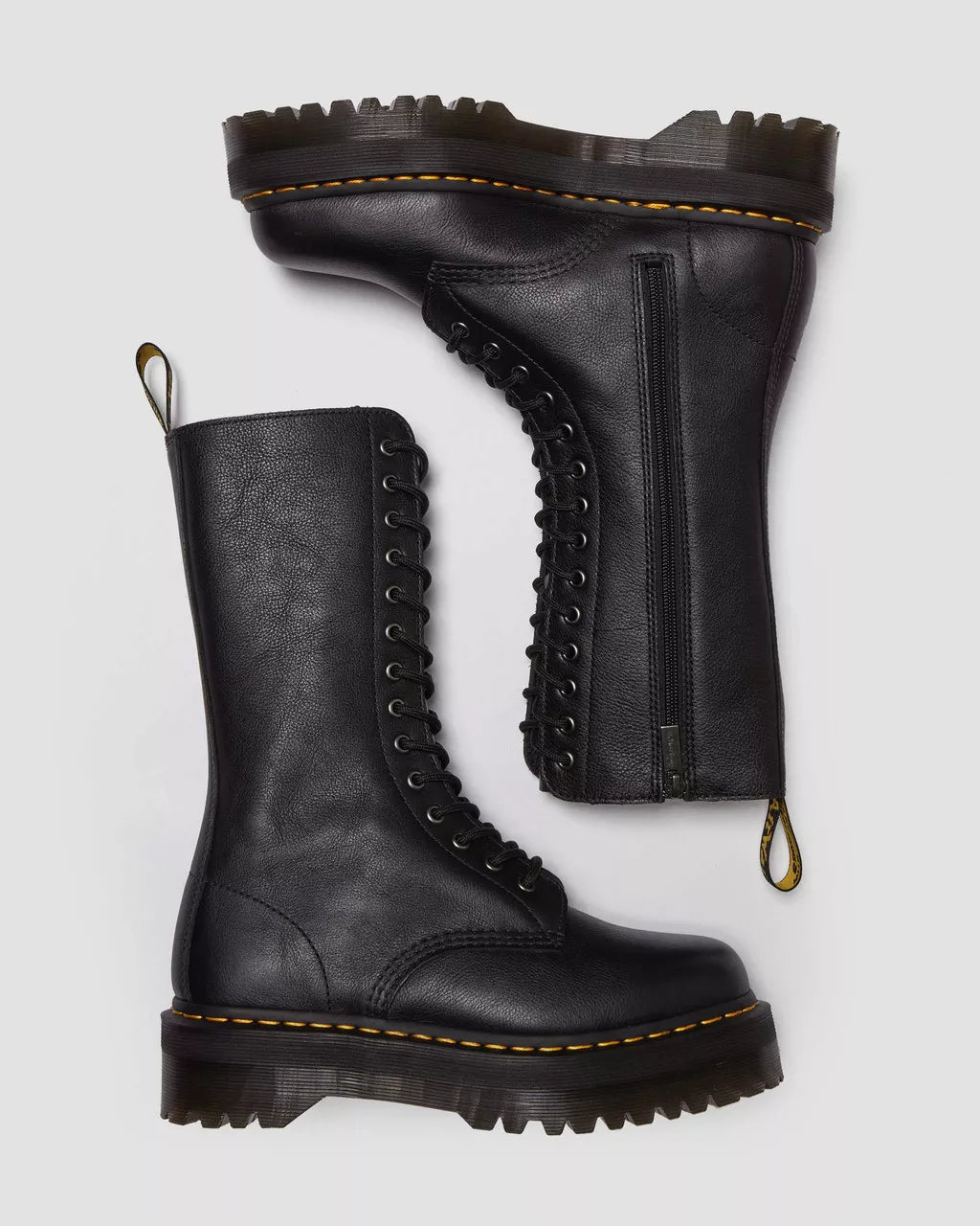 1B99 Pisa Leather Mid Calf Lace Up Boots