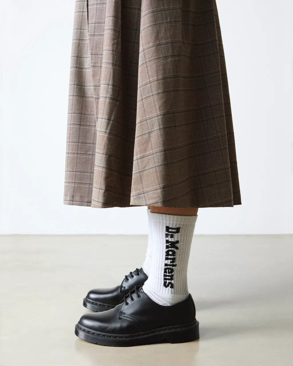Vertical Logo Cotton Blend Socks Black