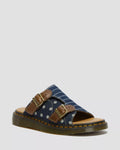 DR MARTENS Dayne Made in England Pinstripe Dot Slide Sandals