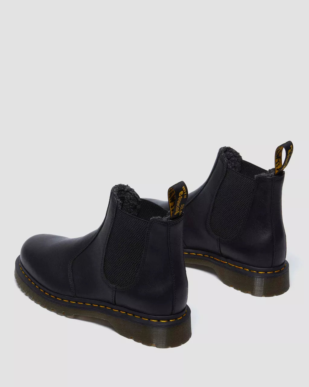 2976 Faux Fur Lined Grizzly Leather Chelsea Boots