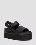 DR MARTENS Voss Quad Leather Strap Platform Sandals