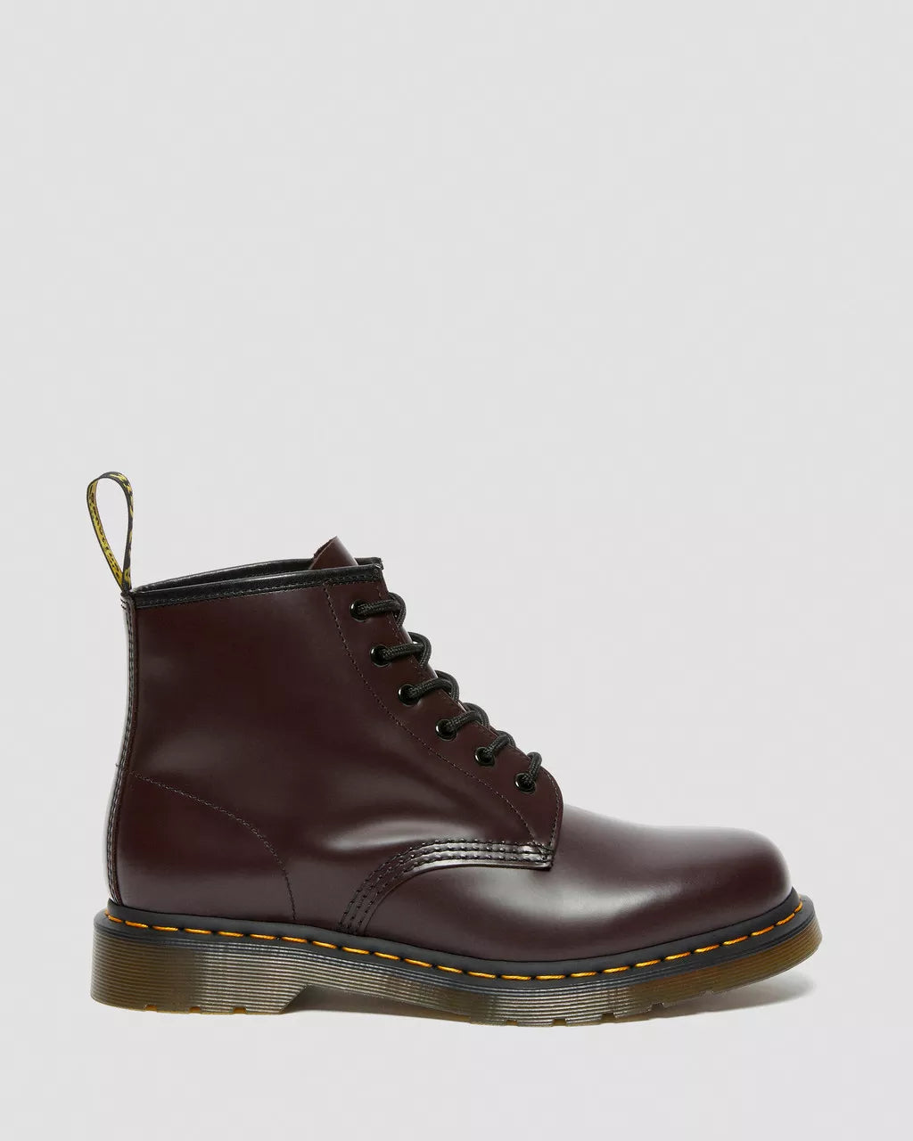 DR MARTENS 101 Yellow Stitch Smooth Leather Ankle Boots