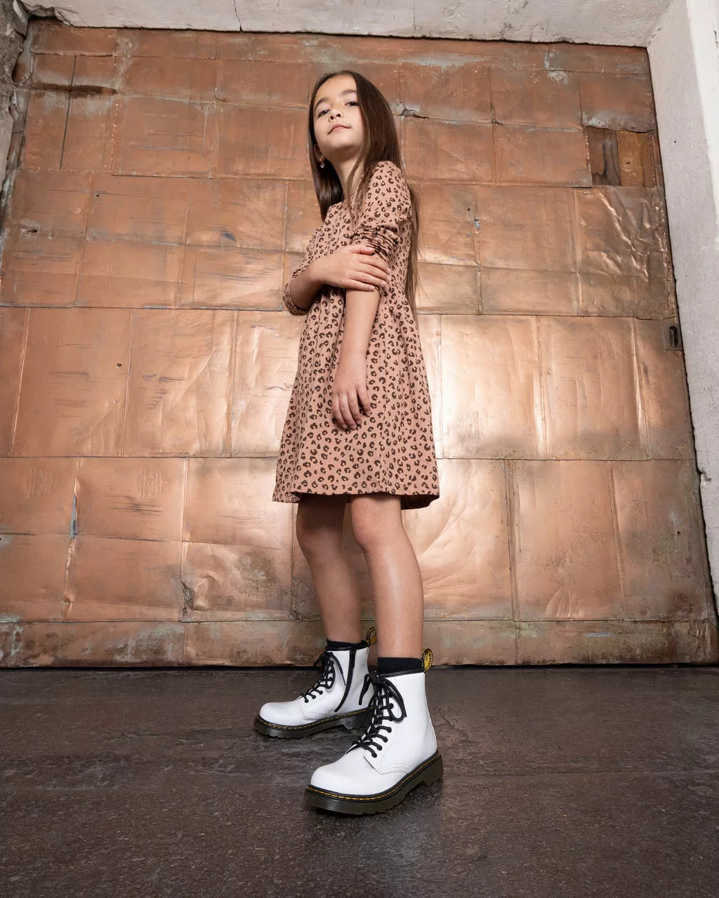 DR MARTENS Junior 1460 Muted Leather Lace Up Boots