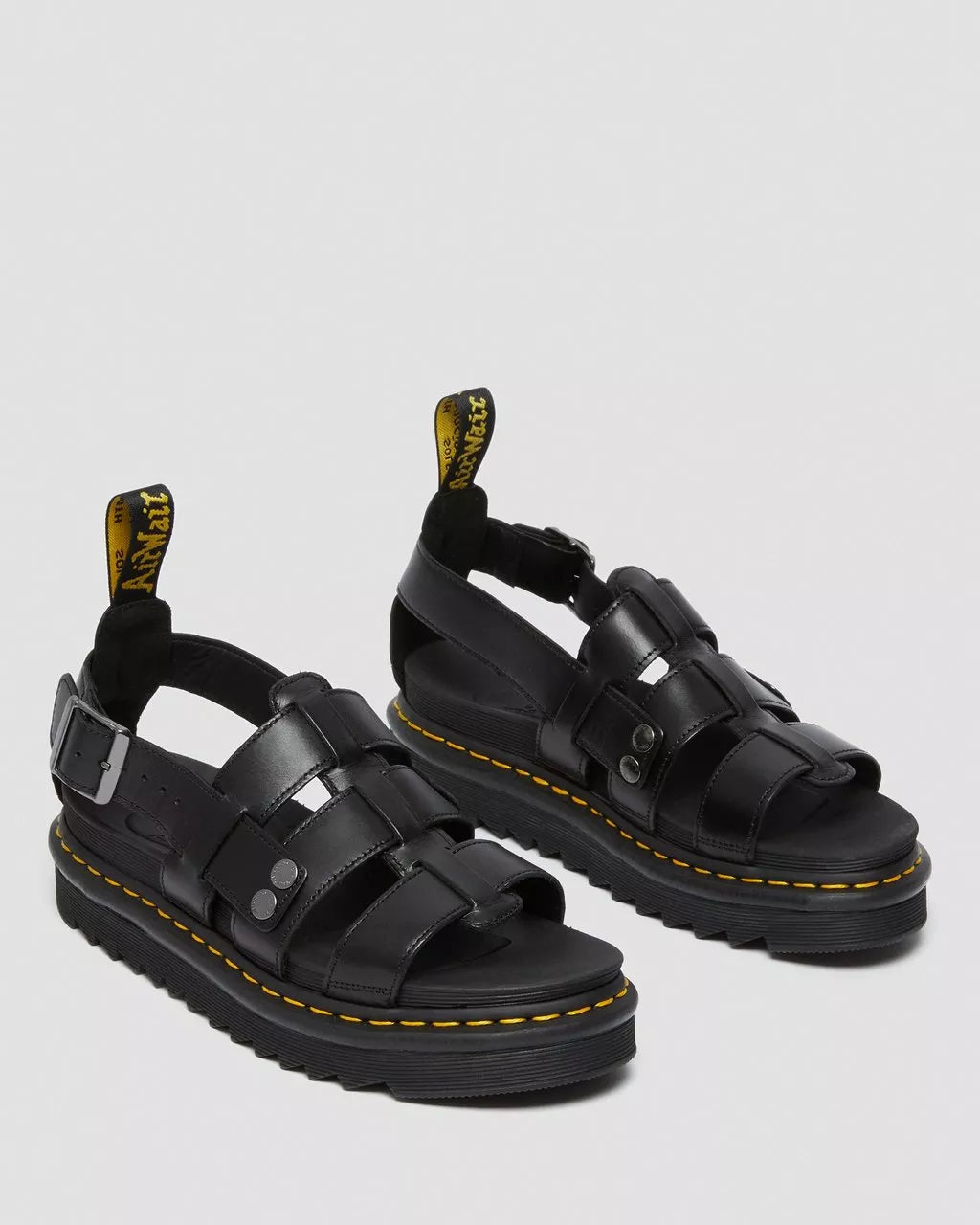 DR MARTENS TERRY LEATHER SANDALS