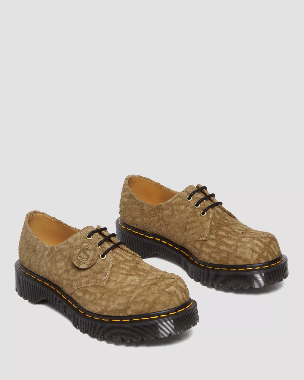 DR MARTENS 1461 Bex Made in England Emboss Suede Oxford Shoes