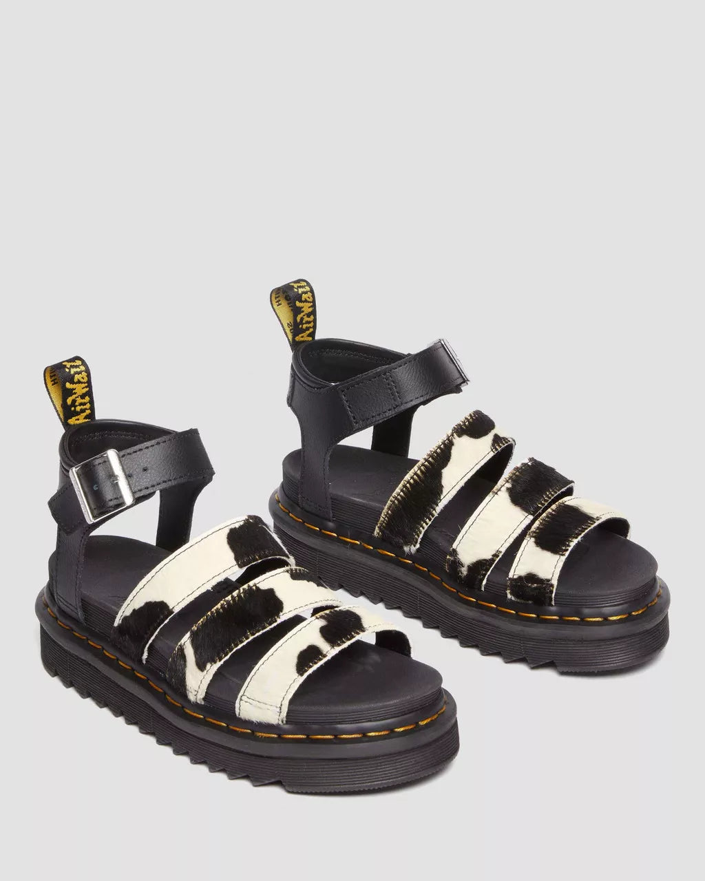 Blaire Hair-On Cow Print Sandals