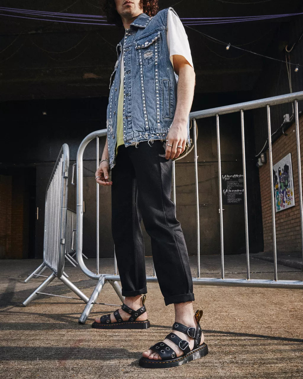DR MARTENS Gryphon Hardware Brando Leather Sandals