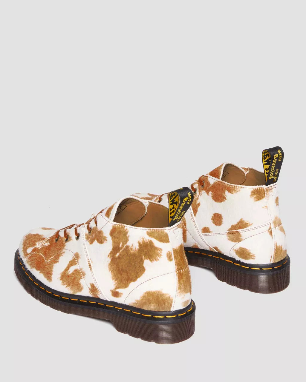 DR MARTENS Church Hair-On Cow Print Platform Boots