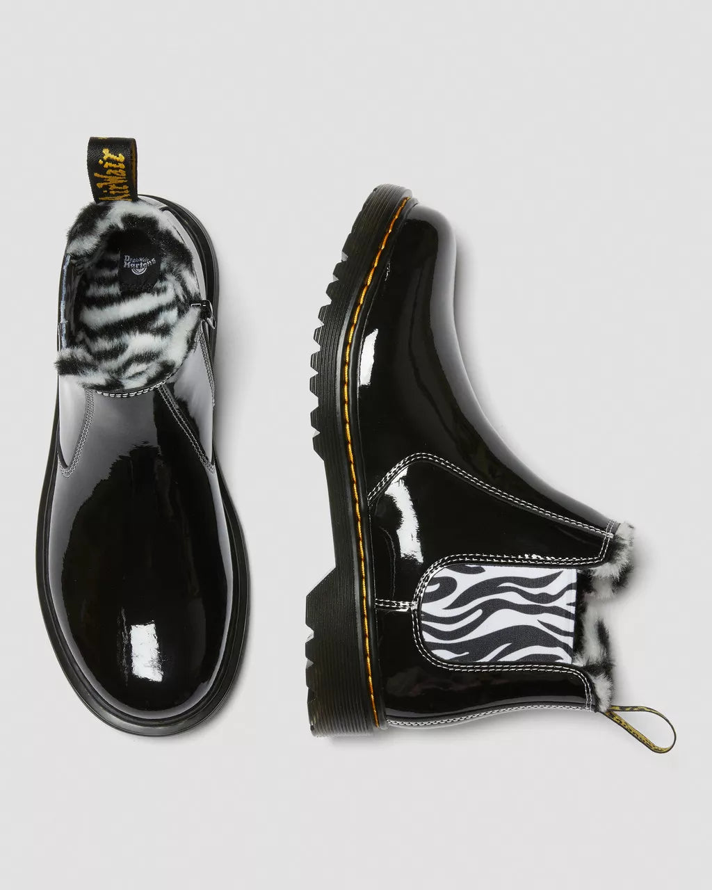 DR MARTENS Junior 2976 Leonore Patent Leather Chelsea Boots
