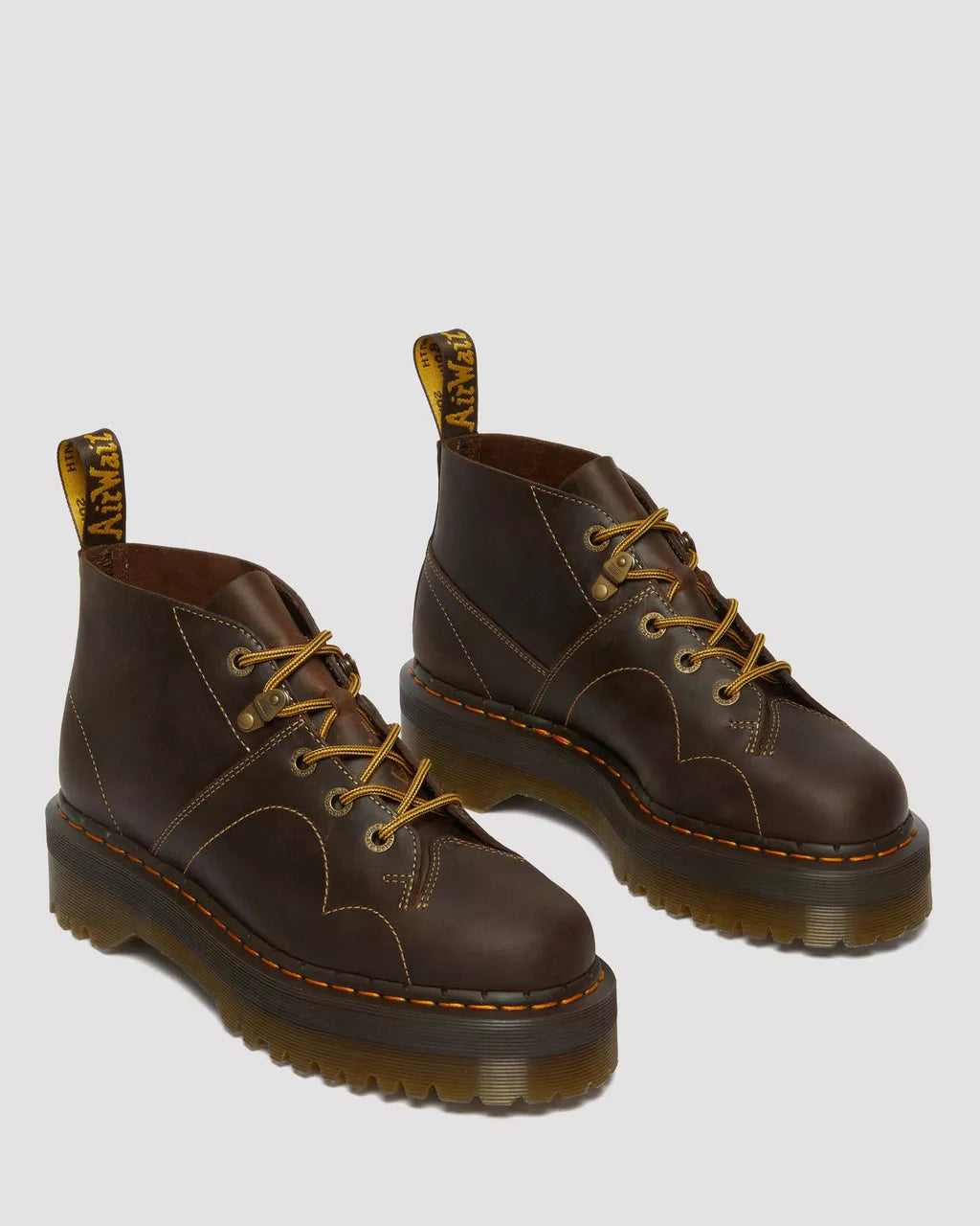 DR MARTENS Church Arc Crazy Horse Platform Monkey Boots